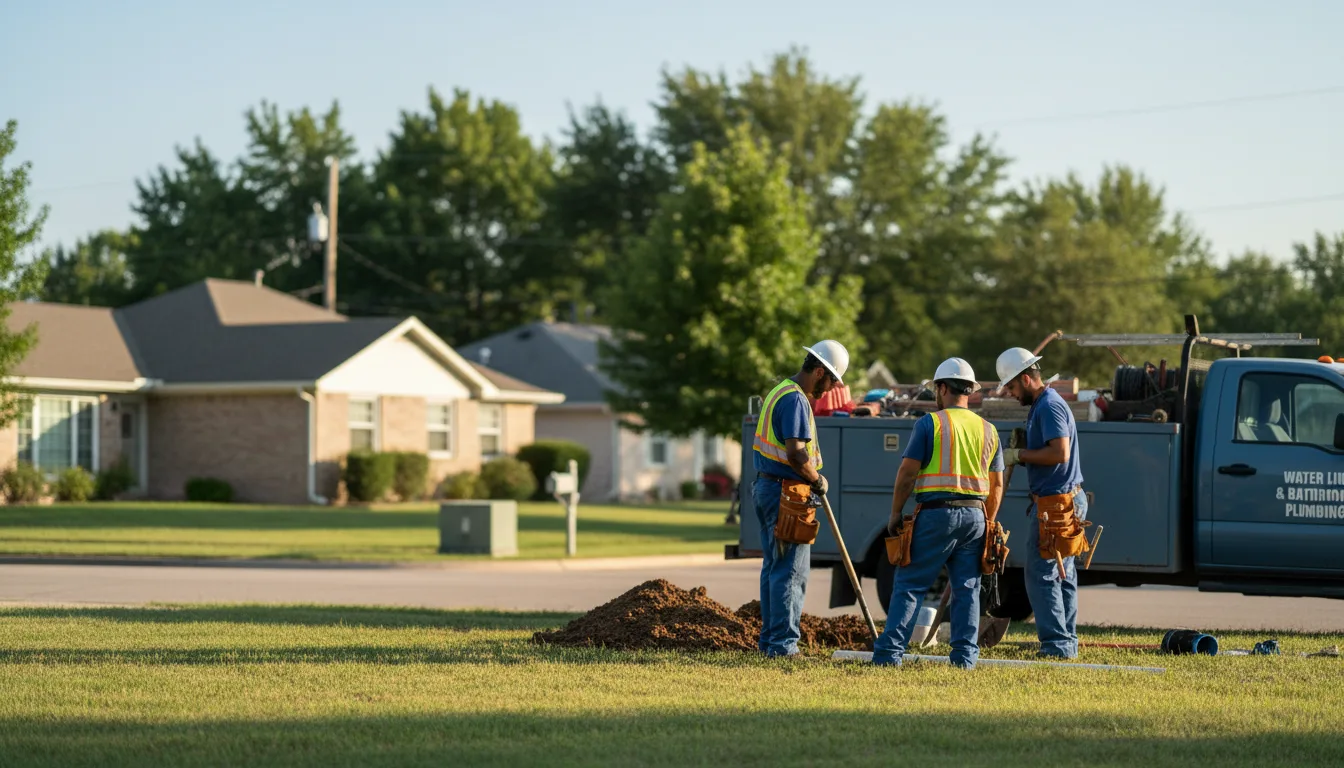 Residential water line and bathroom plumbing service in Oxford, GA